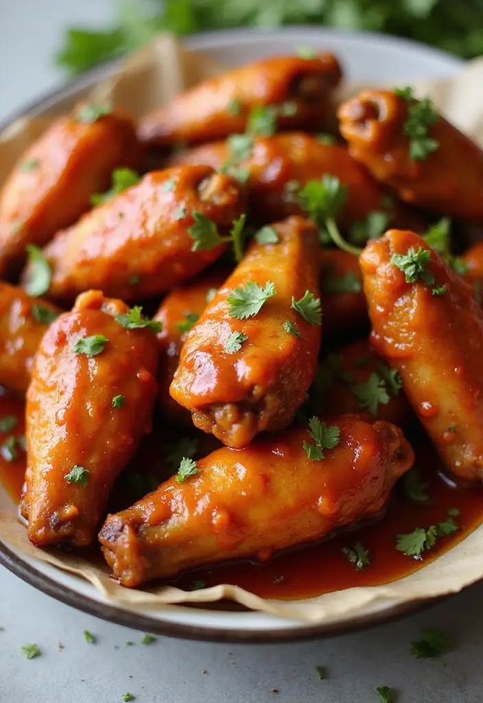25 BBQ Chicken Wing Recipes That Deserve a Spot at Game Night - 16. Sriracha Honey BBQ Wings