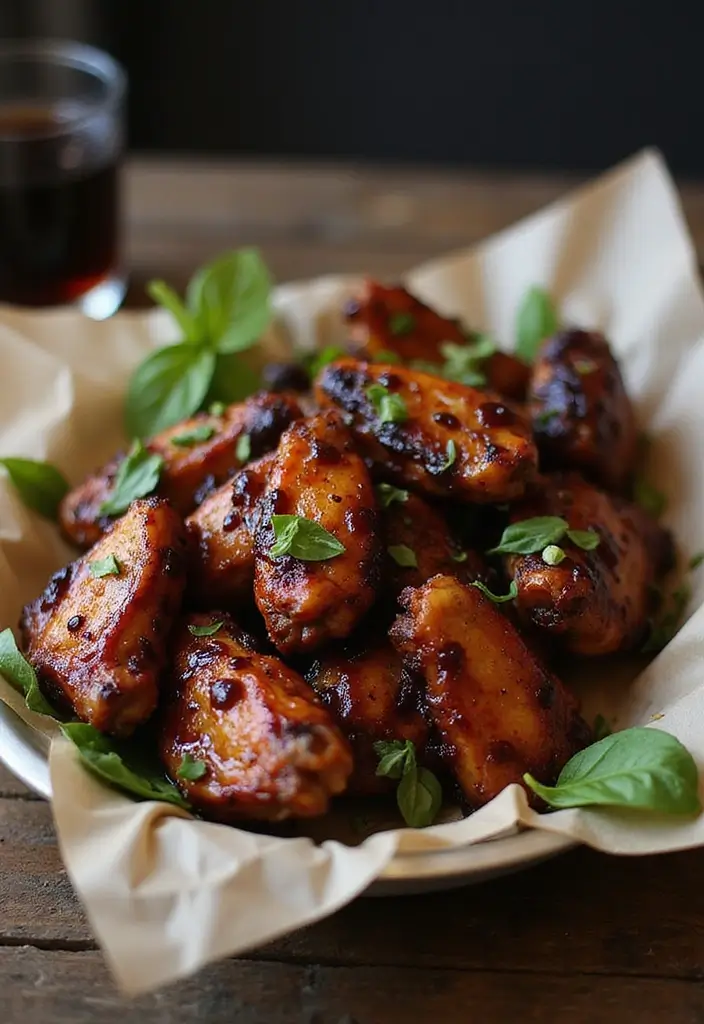 25 BBQ Chicken Wing Recipes That Deserve a Spot at Game Night - 22. Balsamic BBQ Wings