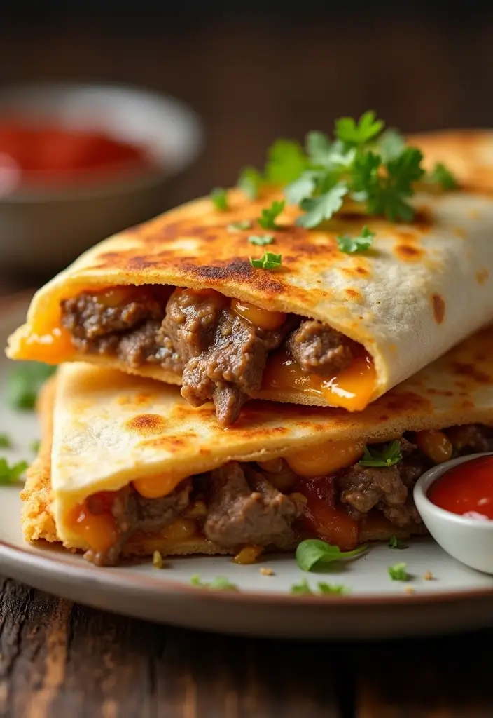 25 Cheesy Steak Quesadilla Recipes That Ooze with Goodness - 10. Philly Cheesesteak Quesadilla