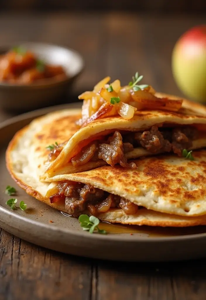 25 Cheesy Steak Quesadilla Recipes That Ooze with Goodness - 18. Sweet and Savory Steak Quesadilla