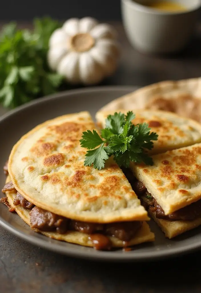 25 Cheesy Steak Quesadilla Recipes That Ooze with Goodness - 7. Garlic Butter Steak Quesadilla
