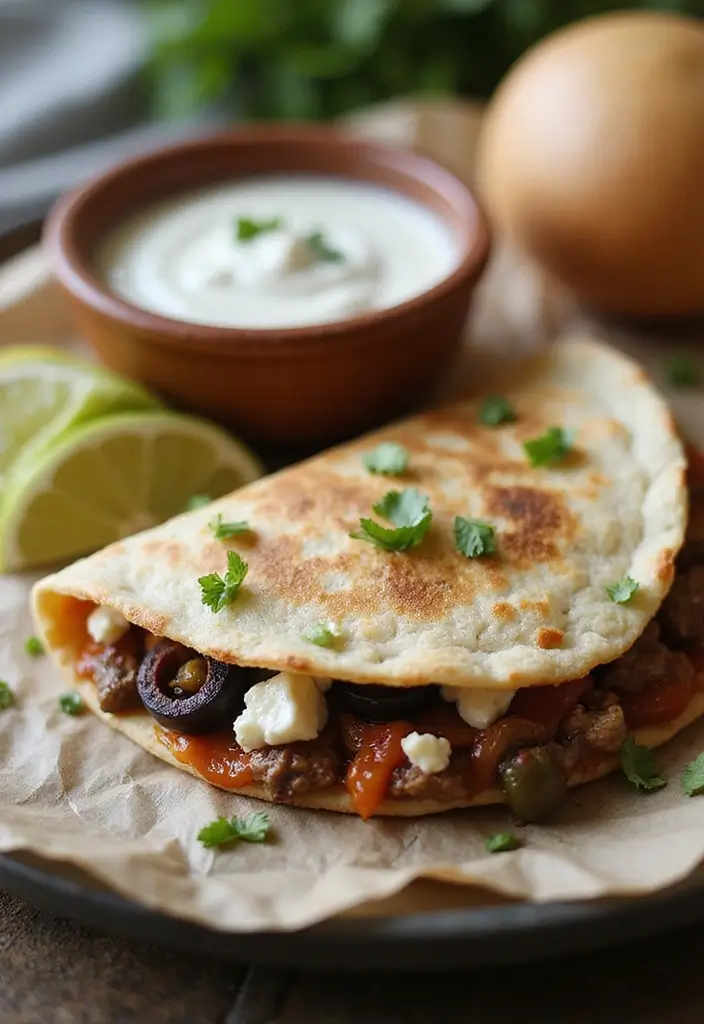 25 Cheesy Steak Quesadilla Recipes That Ooze with Goodness - 8. Mediterranean Steak Quesadilla
