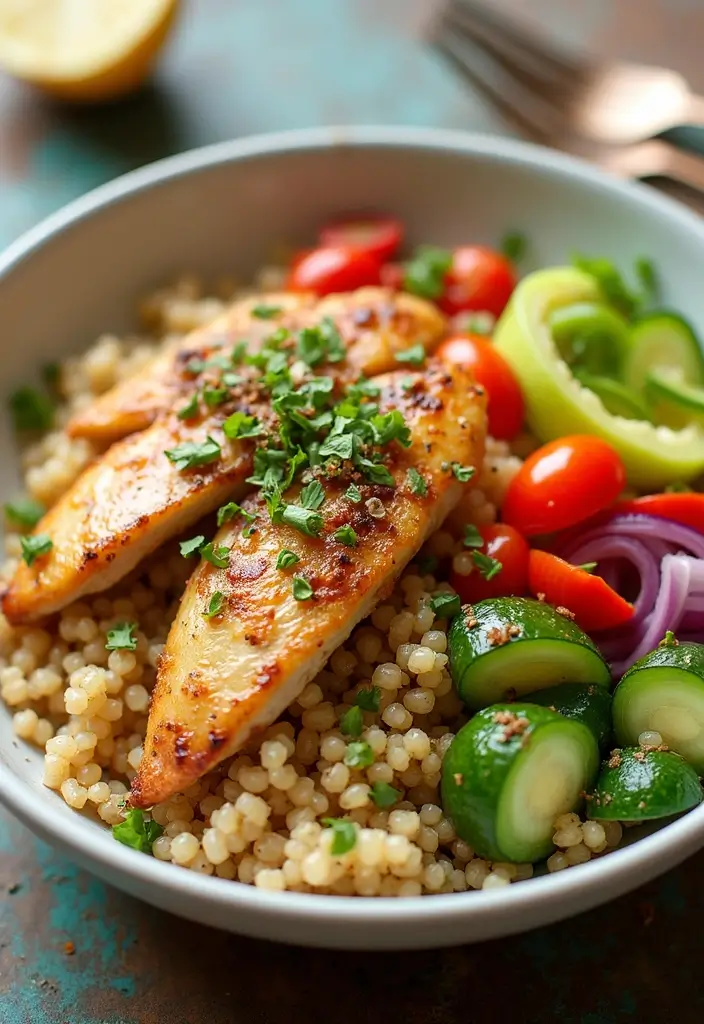 25 Honey Garlic Chicken Recipes Sweet Enough to Steal the Show - 16. Honey Garlic Chicken Quinoa Bowls