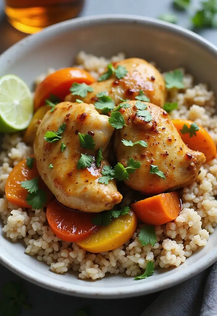 25 Honey Garlic Chicken Recipes Sweet Enough to Steal the Show - 25. Honey Garlic Chicken with Brown Rice