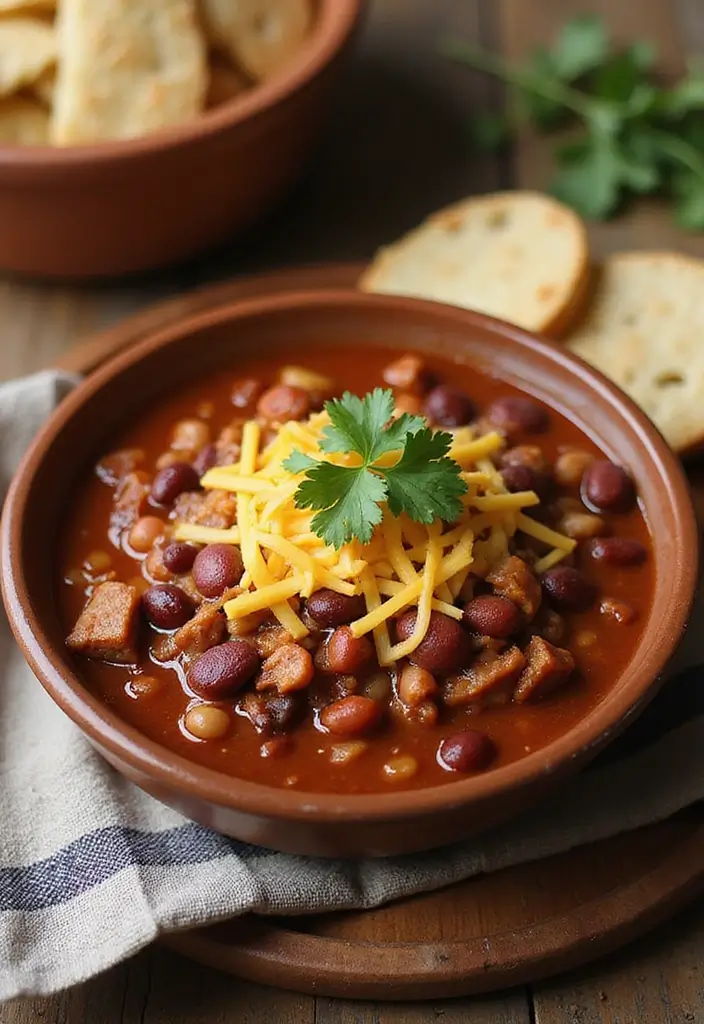 26 BBQ Pork Recipes That Keep Family Nights Exciting - 14. BBQ Pork and Bean Chili