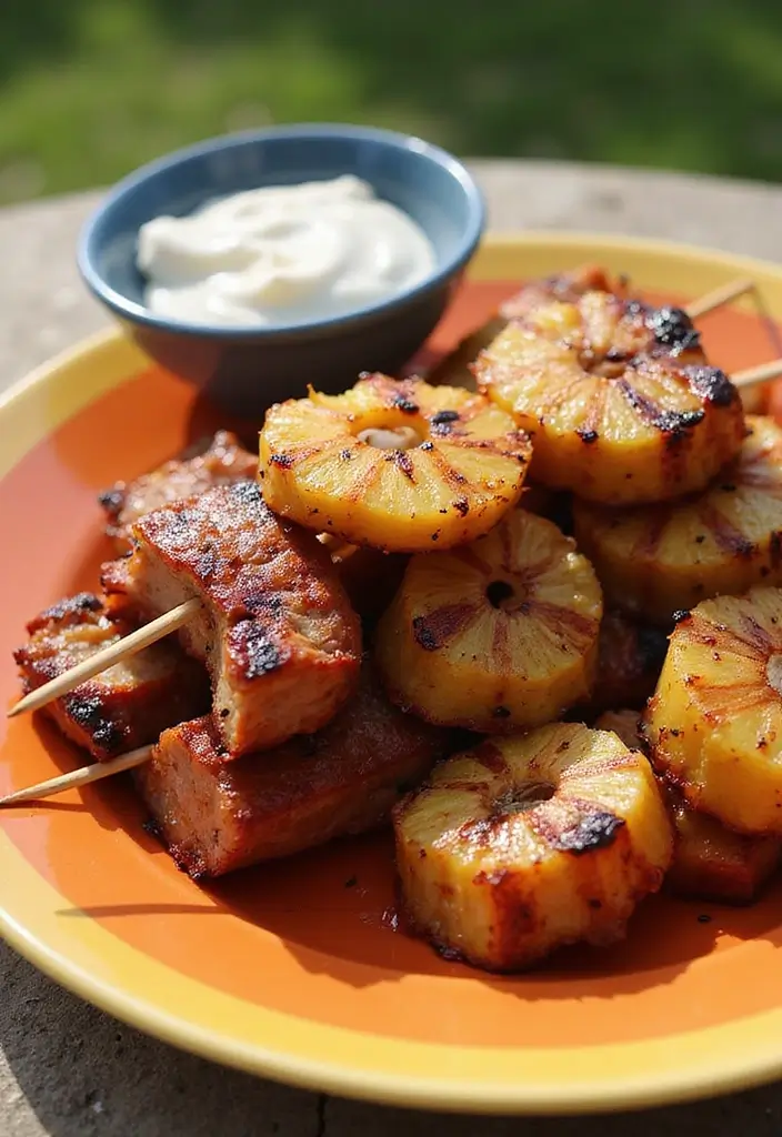 26 BBQ Pork Recipes That Keep Family Nights Exciting - 17. BBQ Pork and Pineapple Skewers