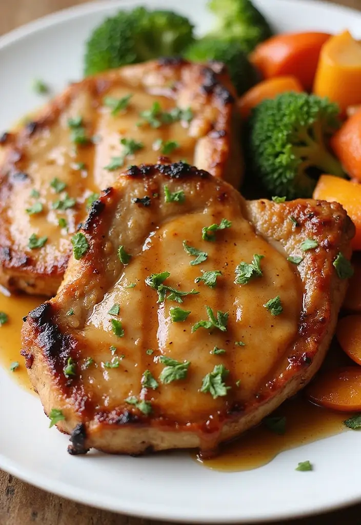 26 BBQ Pork Recipes That Keep Family Nights Exciting - 2. Honey Garlic Grilled Pork Chops