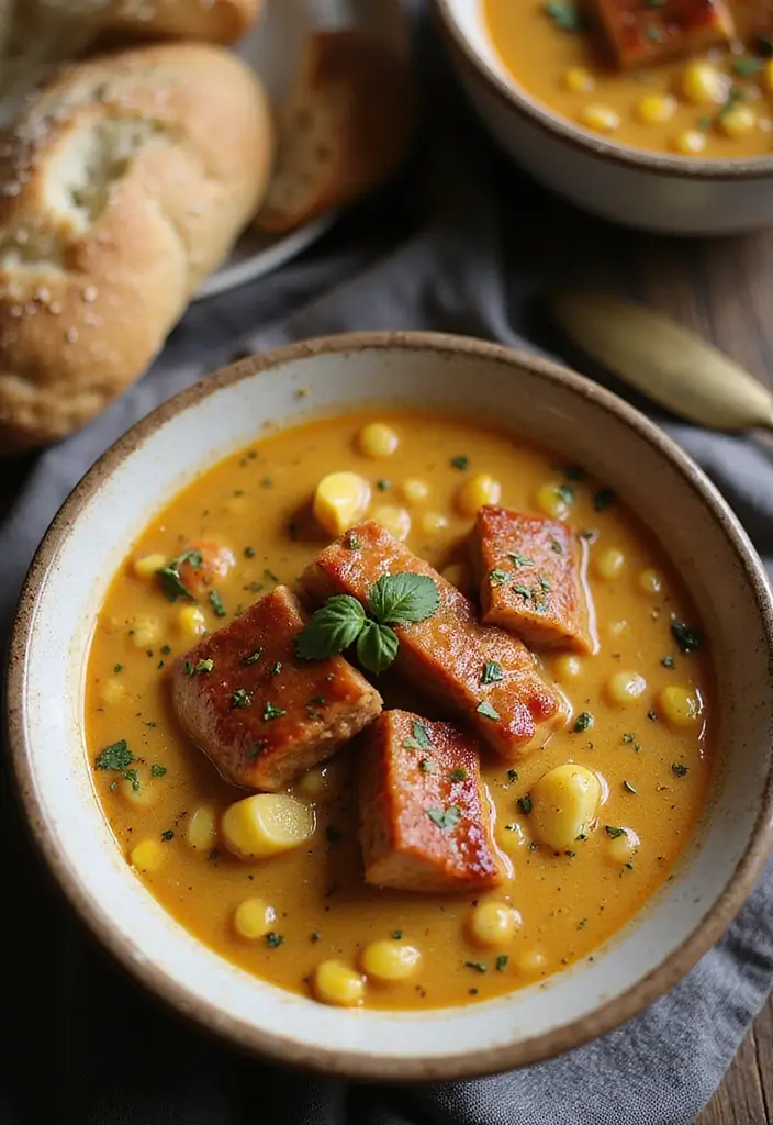 26 BBQ Pork Recipes That Keep Family Nights Exciting - 21. BBQ Pork & Corn Chowder
