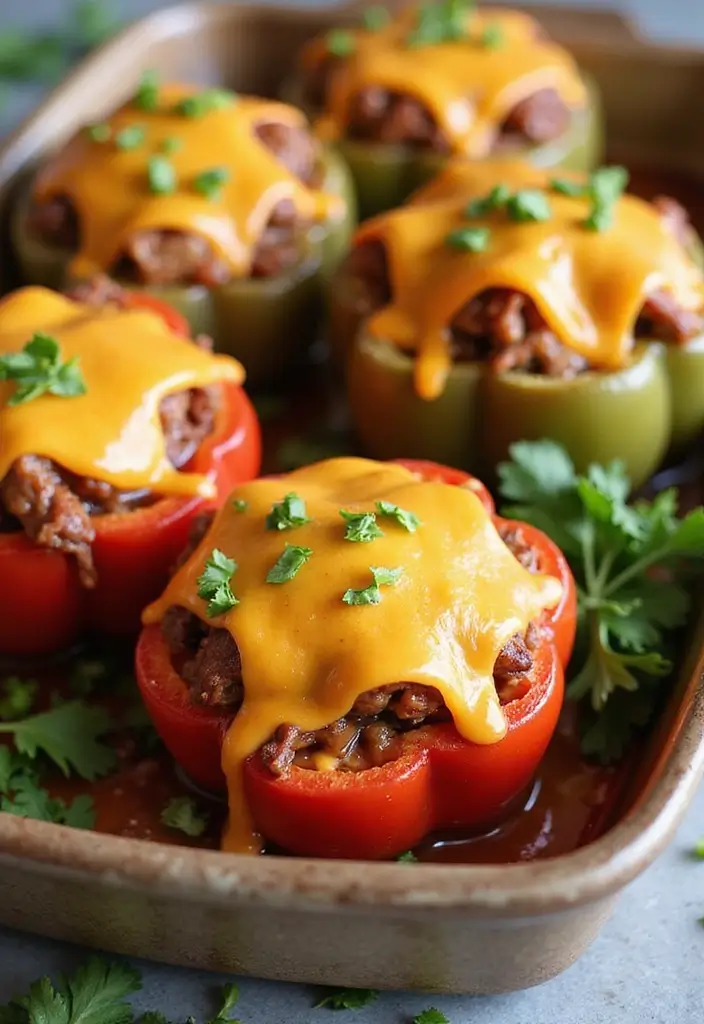 26 BBQ Pork Recipes That Keep Family Nights Exciting - 9. BBQ Pork Stuffed Peppers
