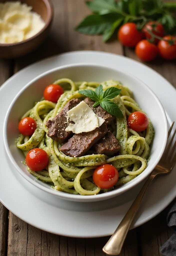 26 Beef Skillet Recipes That Nail Flavor Without Fuss - 15. Beef Pesto Pasta Skillet