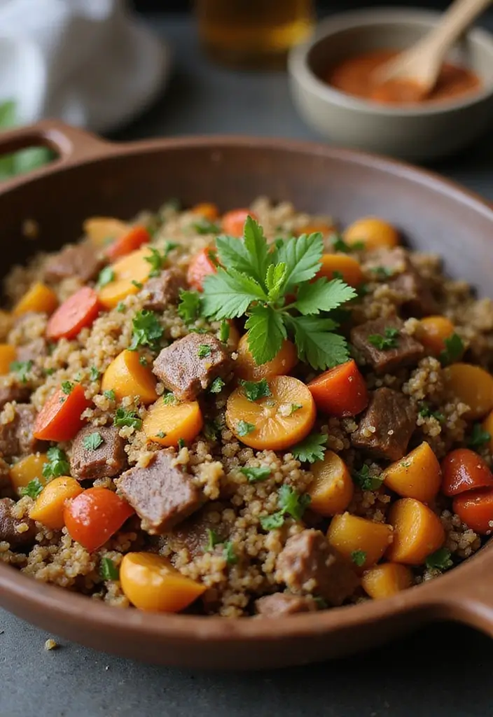 26 Beef Skillet Recipes That Nail Flavor Without Fuss - 16. Beef and Quinoa Skillet