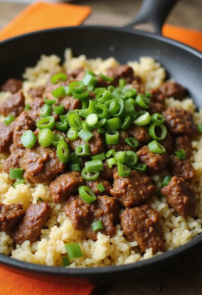 26 Beef Skillet Recipes That Nail Flavor Without Fuss - 18. Beef and Cauliflower Rice Skillet