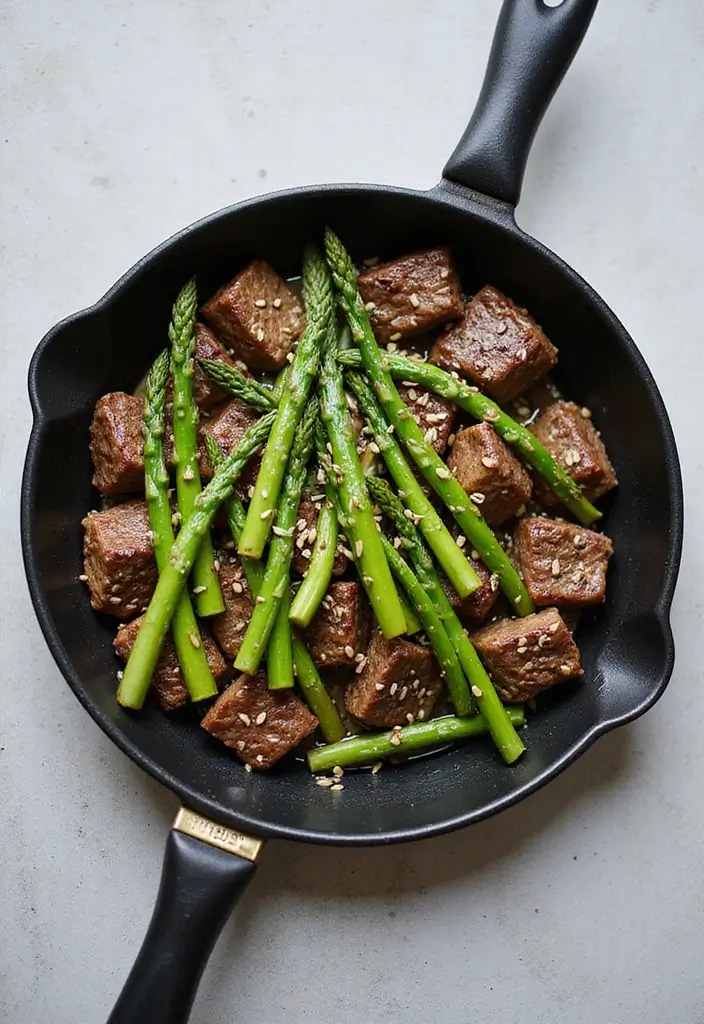 26 Beef Skillet Recipes That Nail Flavor Without Fuss - 21. Beef and Asparagus Skillet