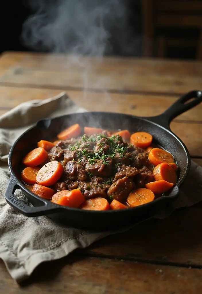 26 Beef Skillet Recipes That Nail Flavor Without Fuss - 22. Beef and Carrot Skillet