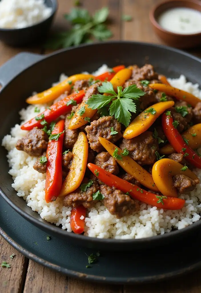 26 Beef Skillet Recipes That Nail Flavor Without Fuss - 5. Spicy Beef and Peppers