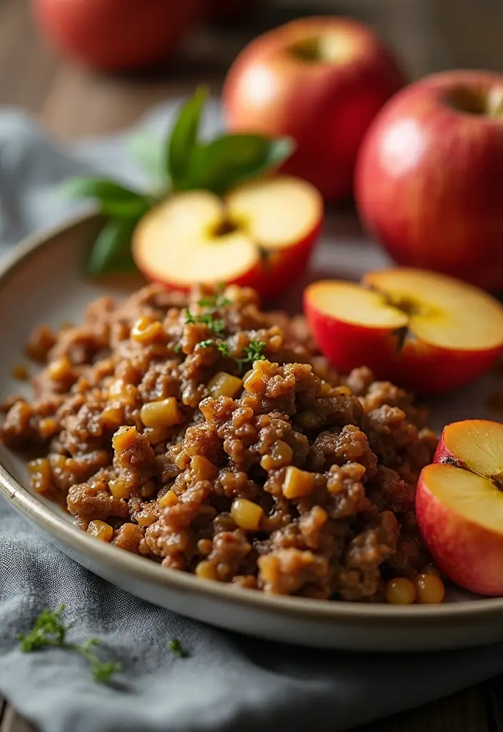 26 Ground Pork Recipes That Turn Simple Into Spectacular - 23. Savory Pork and Apples