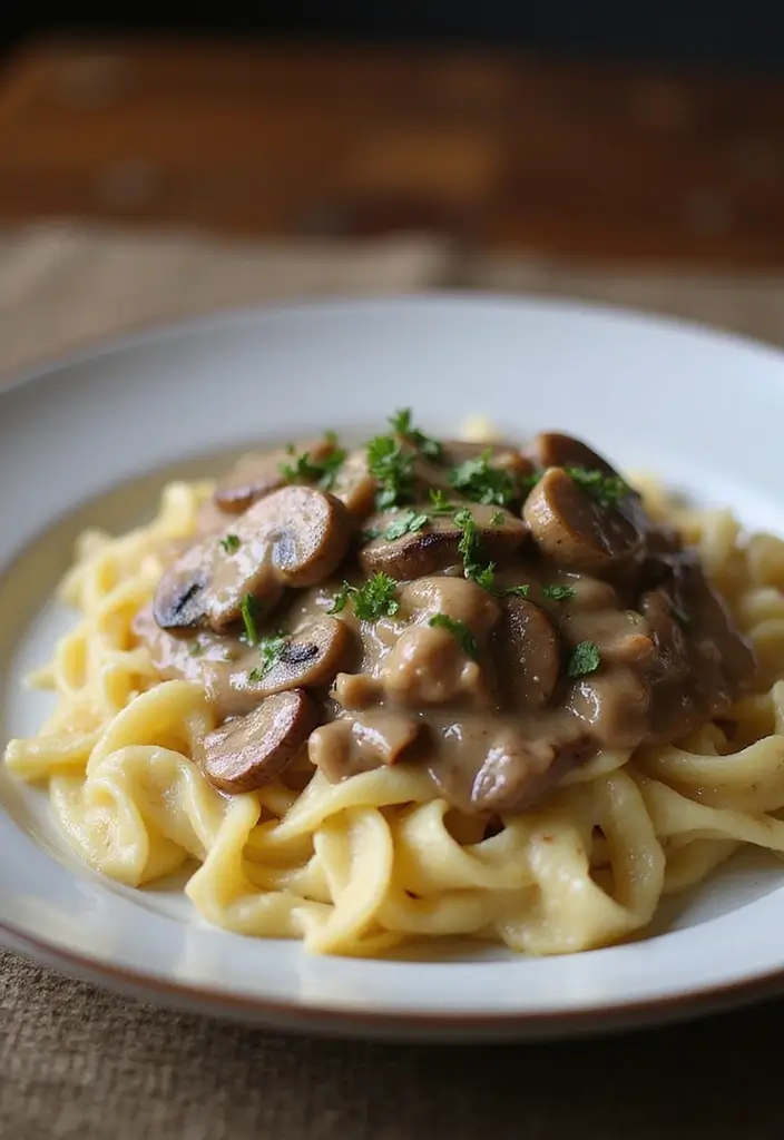 26 Ground Pork Recipes That Turn Simple Into Spectacular - 7. Pork and Mushroom Stroganoff