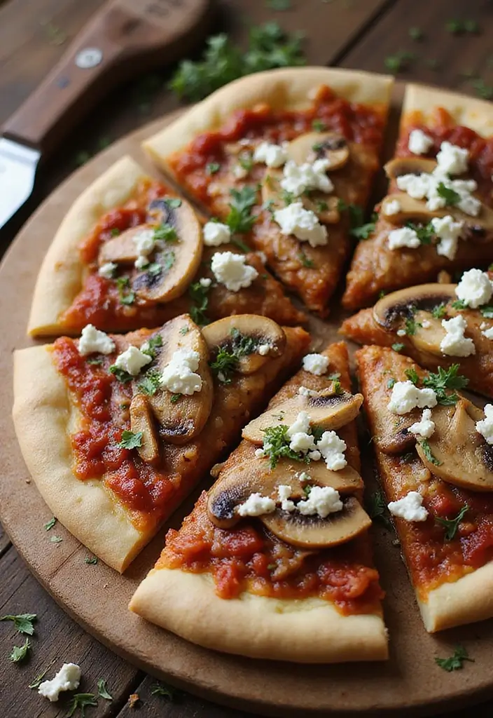 27 BBQ Chicken Pizza Recipes That Taste Like Pure Weekend - 10. BBQ Chicken Pizza with Mushrooms and Goat Cheese