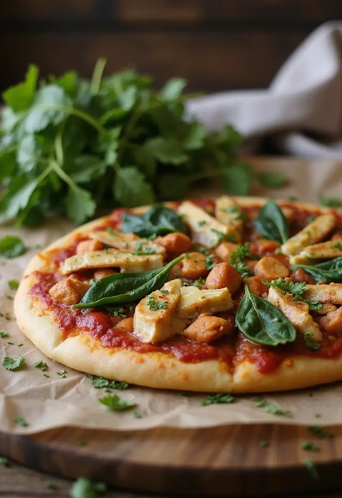 27 BBQ Chicken Pizza Recipes That Taste Like Pure Weekend - 13. BBQ Chicken Pizza with Artichokes and Spinach