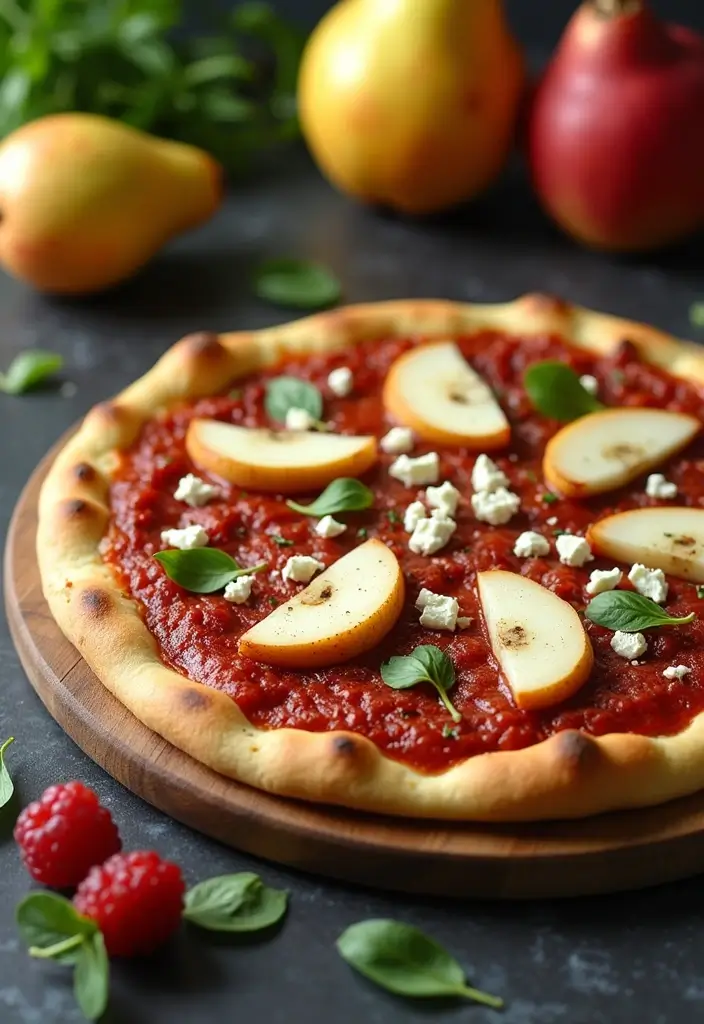 27 BBQ Chicken Pizza Recipes That Taste Like Pure Weekend - 17. BBQ Chicken Pizza with Goat Cheese and Pears