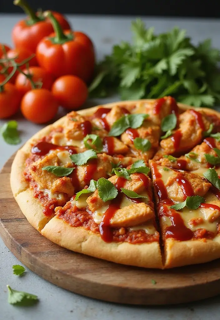 27 BBQ Chicken Pizza Recipes That Taste Like Pure Weekend - 19. BBQ Chicken Pizza with Sriracha Drizzle