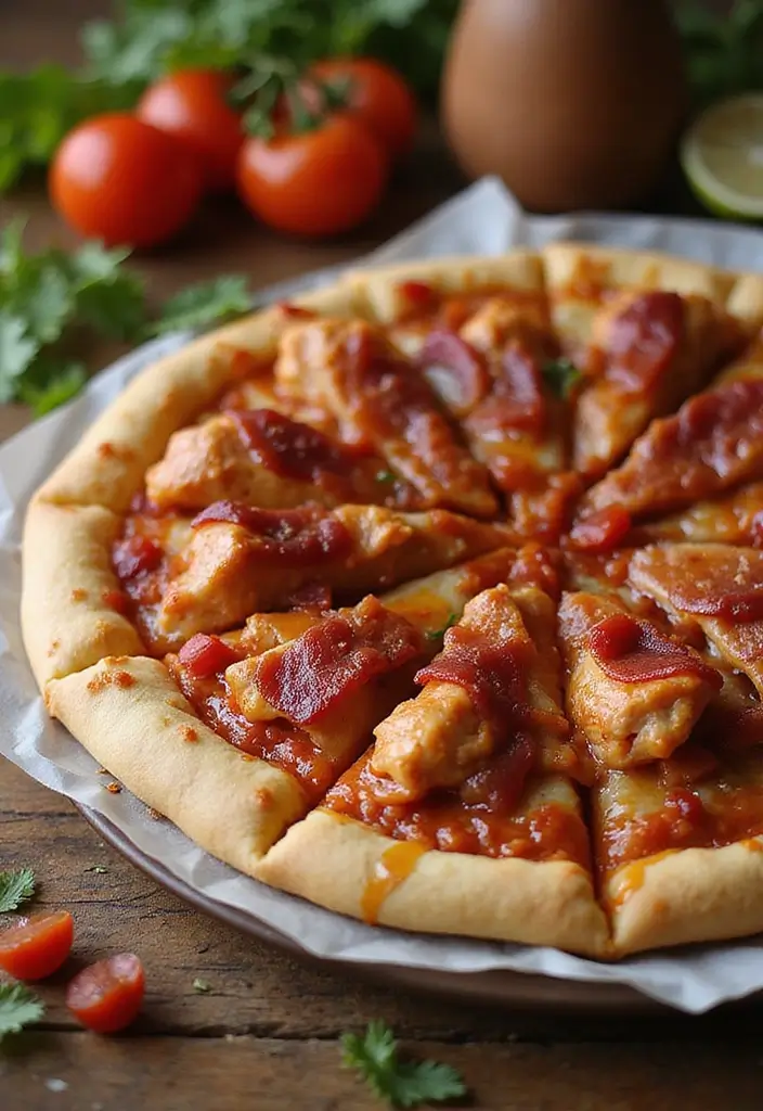 27 BBQ Chicken Pizza Recipes That Taste Like Pure Weekend - 22. BBQ Chicken Pizza with Maple Bacon