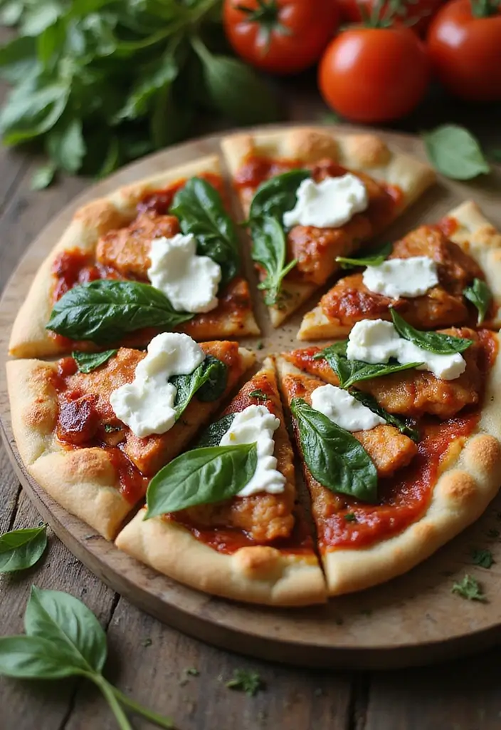 27 BBQ Chicken Pizza Recipes That Taste Like Pure Weekend - 26. BBQ Chicken Pizza with Ricotta and Spinach