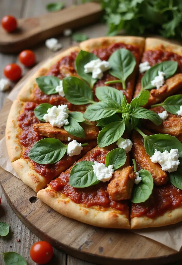 27 BBQ Chicken Pizza Recipes That Taste Like Pure Weekend - 8. BBQ Chicken Pizza with Spinach and Feta