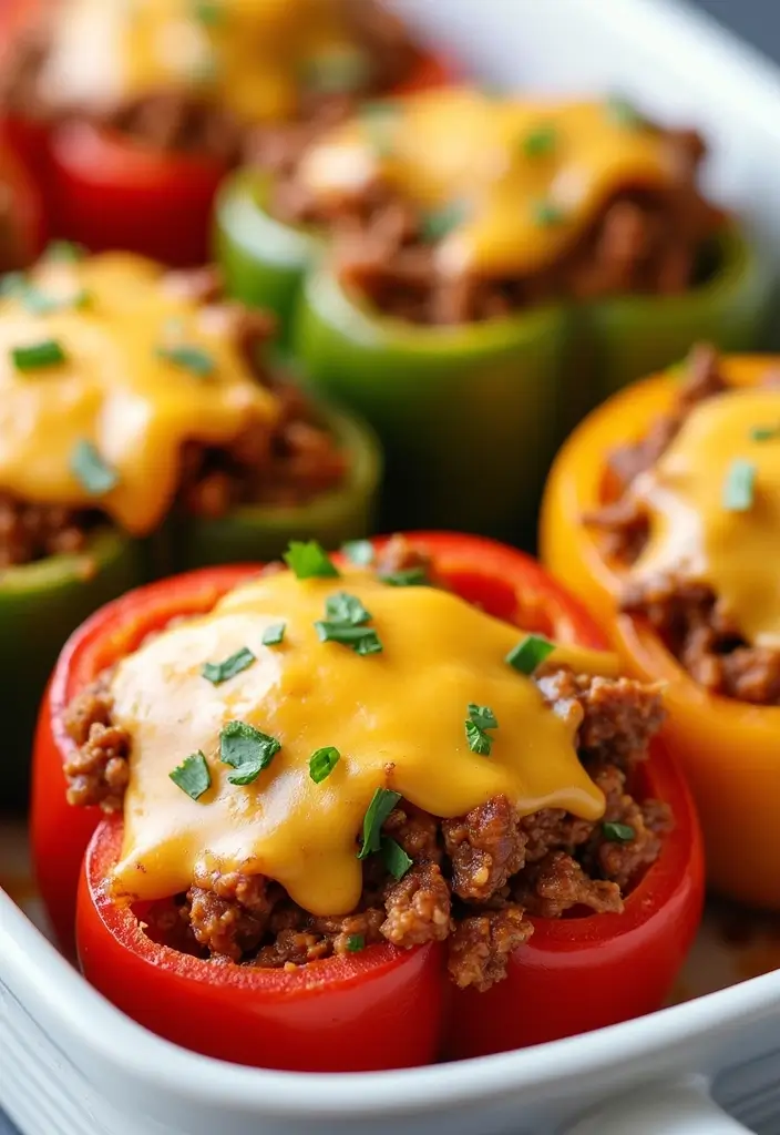 27 BBQ Pulled Beef Recipes That Reinvent Sandwich Night - 11. BBQ Pulled Beef Stuffed Peppers