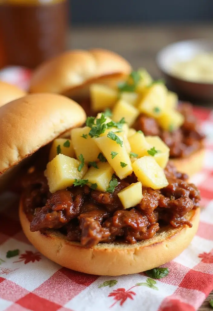 27 BBQ Pulled Beef Recipes That Reinvent Sandwich Night - 22. BBQ Pulled Beef with Pineapple Salsa