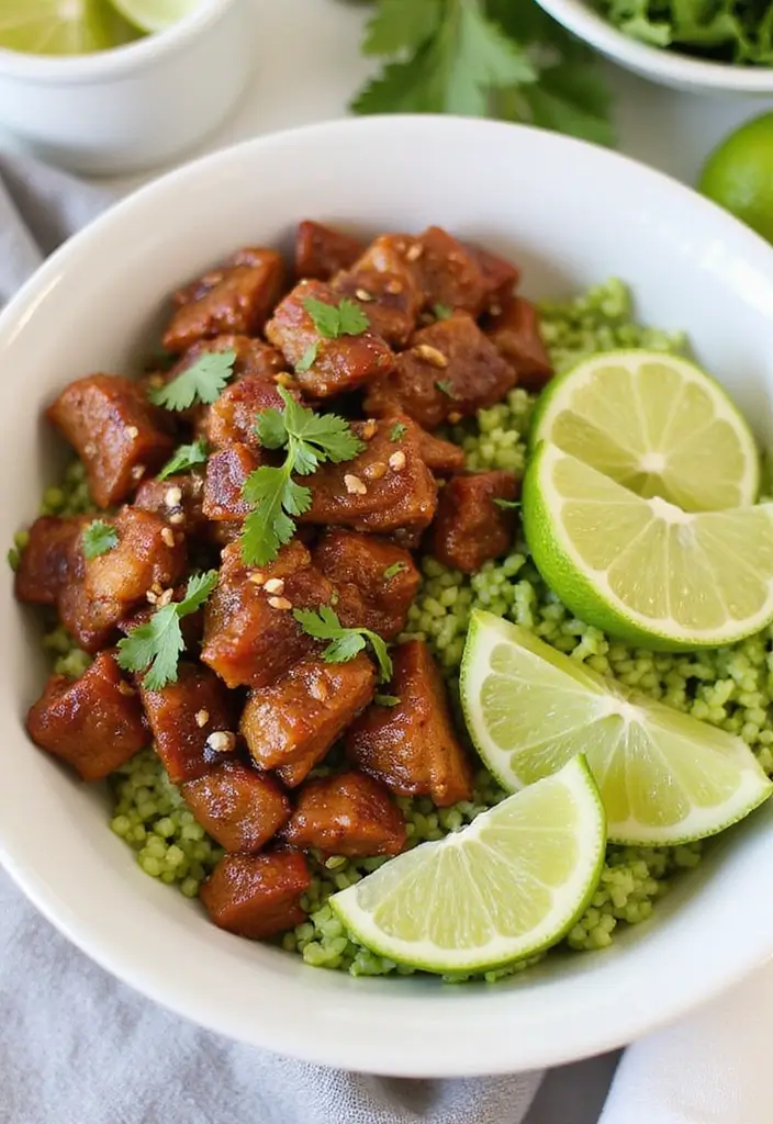 27 BBQ Pulled Beef Recipes That Reinvent Sandwich Night - 26. BBQ Pulled Beef with Cilantro Lime Rice