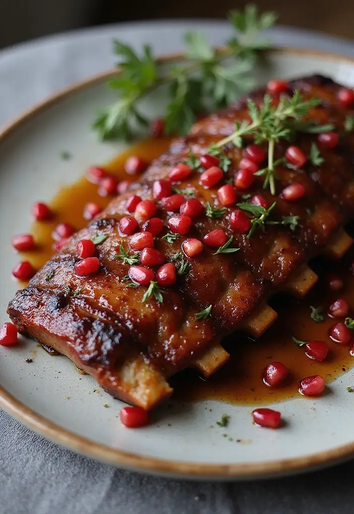 27 Juicy Baby Back Rib Recipes That Drip With Flavor - 9. Pomegranate Glazed Baby Back Ribs