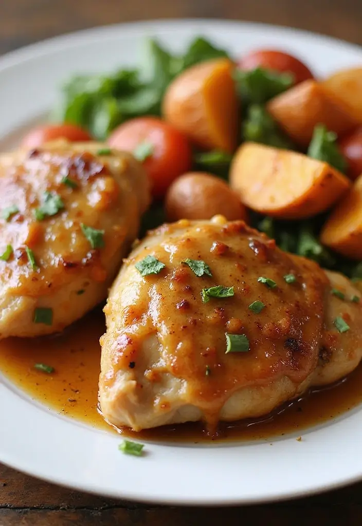 27 Juicy Chicken Thigh Recipes That Never Fail at Dinner - 11. Maple Mustard Chicken Thighs
