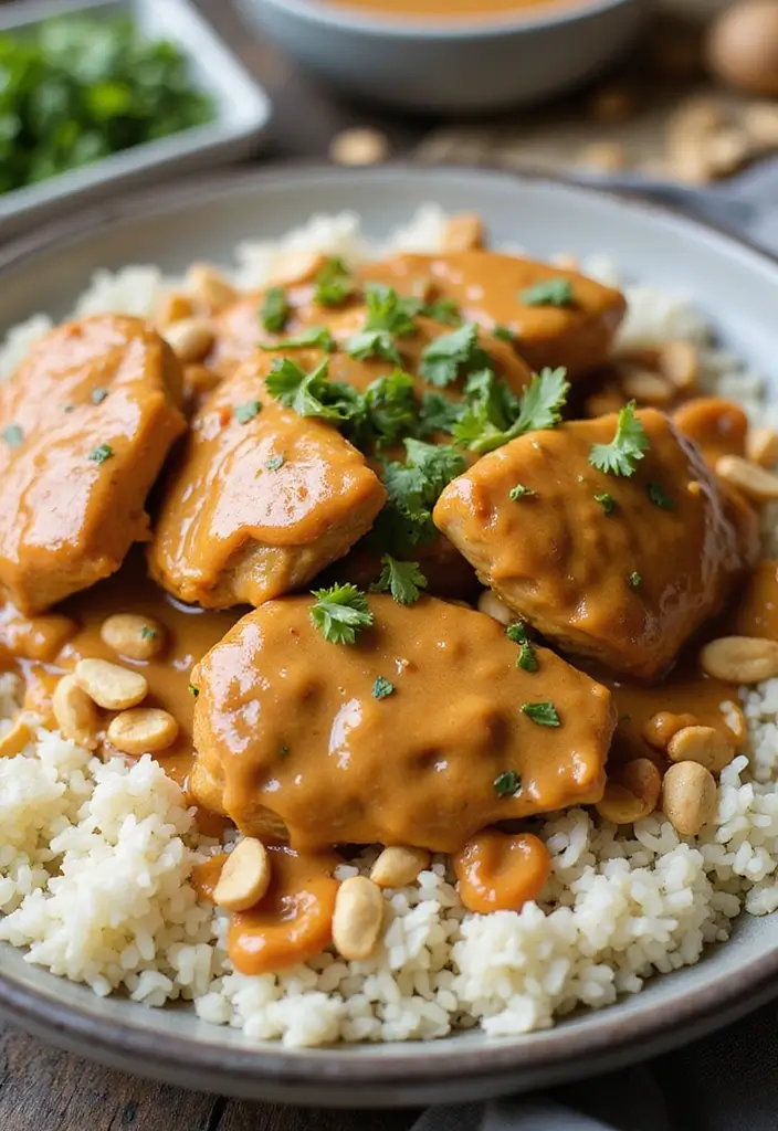 27 Juicy Chicken Thigh Recipes That Never Fail at Dinner - 25. Peanut Butter Chicken Thighs