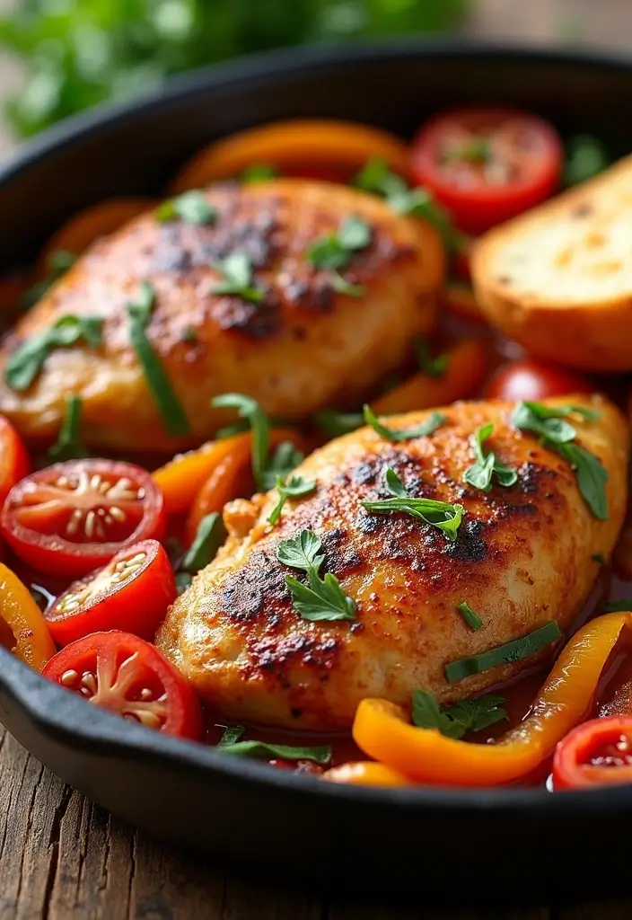 27 Juicy Chicken Thigh Recipes That Never Fail at Dinner - 9. Italian Chicken Thighs with Peppers