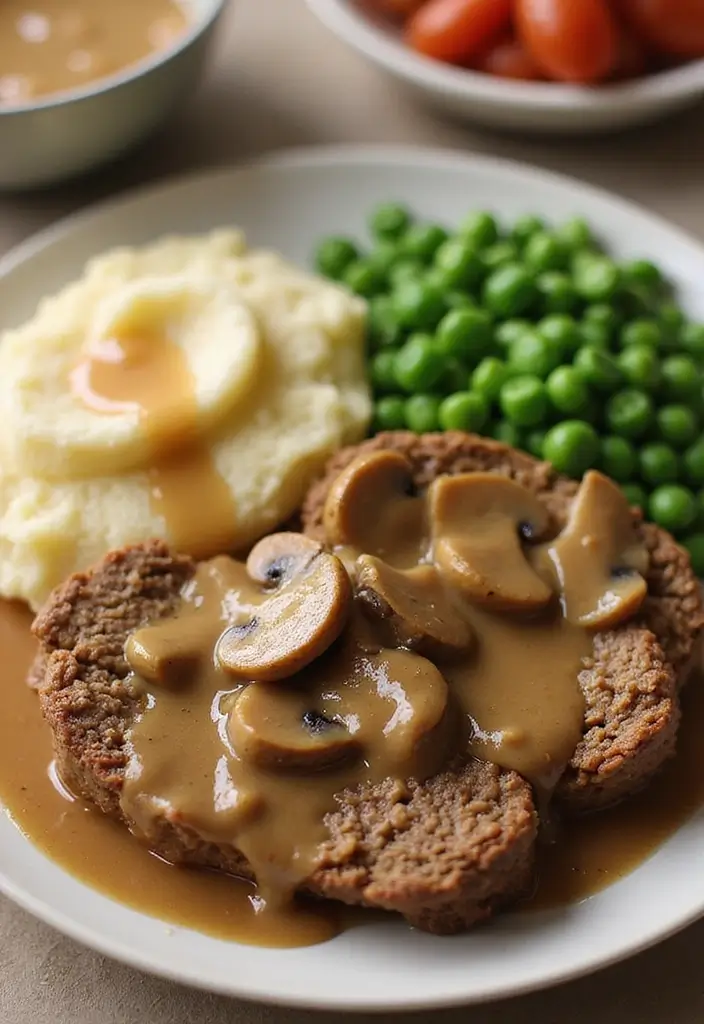 27 Juicy Meatloaf Recipes That Taste Like Home - 8. Meatloaf with Mushroom Gravy