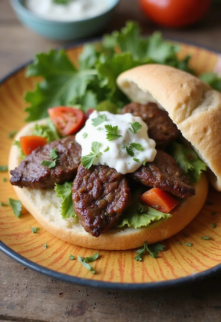 27 Ribeye Steak Sandwiches That Redefine Comfort Food - 5. Mediterranean Ribeye Sandwich with Tzatziki Sauce