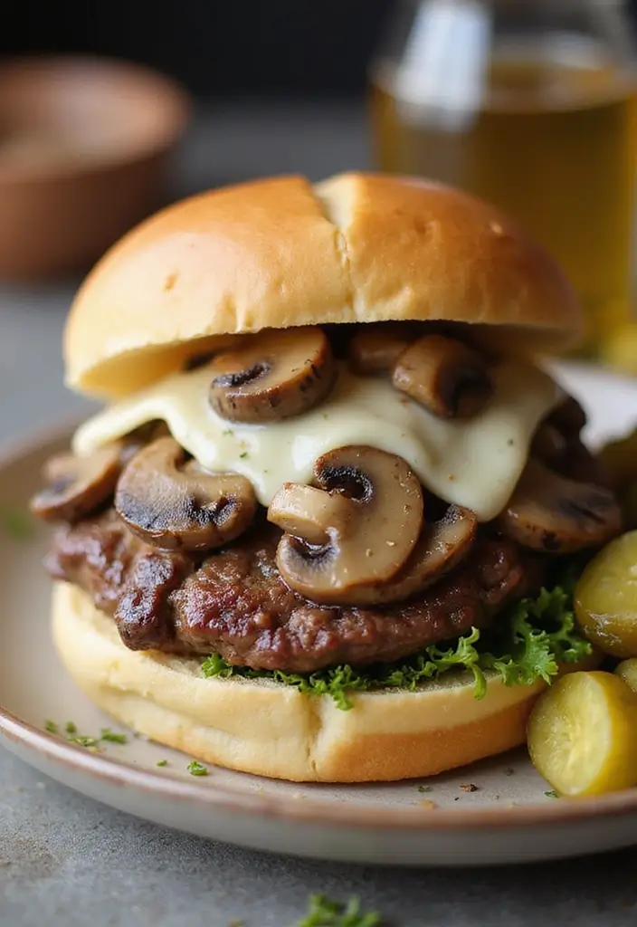 27 Ribeye Steak Sandwiches That Redefine Comfort Food - 7. Ribeye Steak Sandwich with Mushroom and Swiss