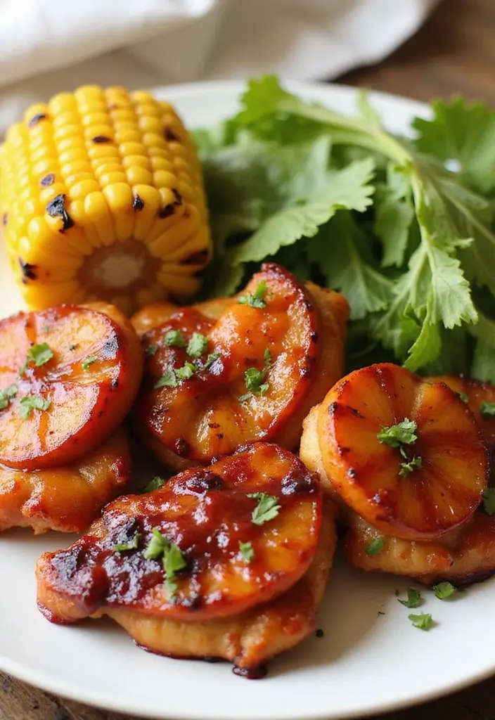 28 BBQ Chicken Thigh Recipes That Taste Like Pure Grill Magic - 10. BBQ Peach Glazed Chicken Thighs