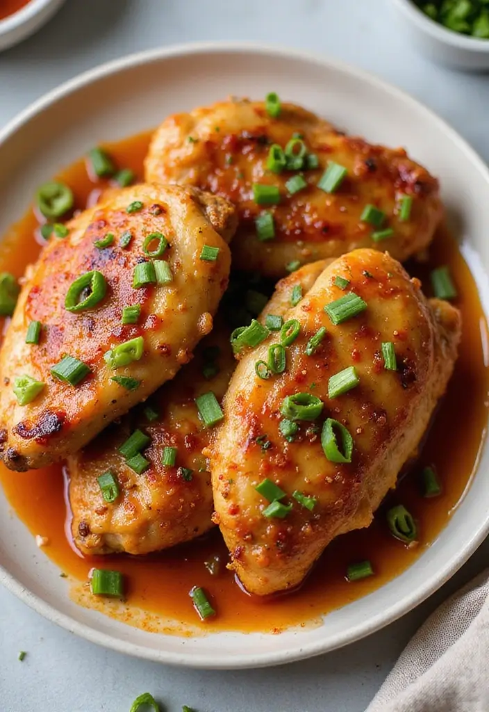 28 BBQ Chicken Thigh Recipes That Taste Like Pure Grill Magic - 2. Spicy Sriracha Garlic Chicken Thighs