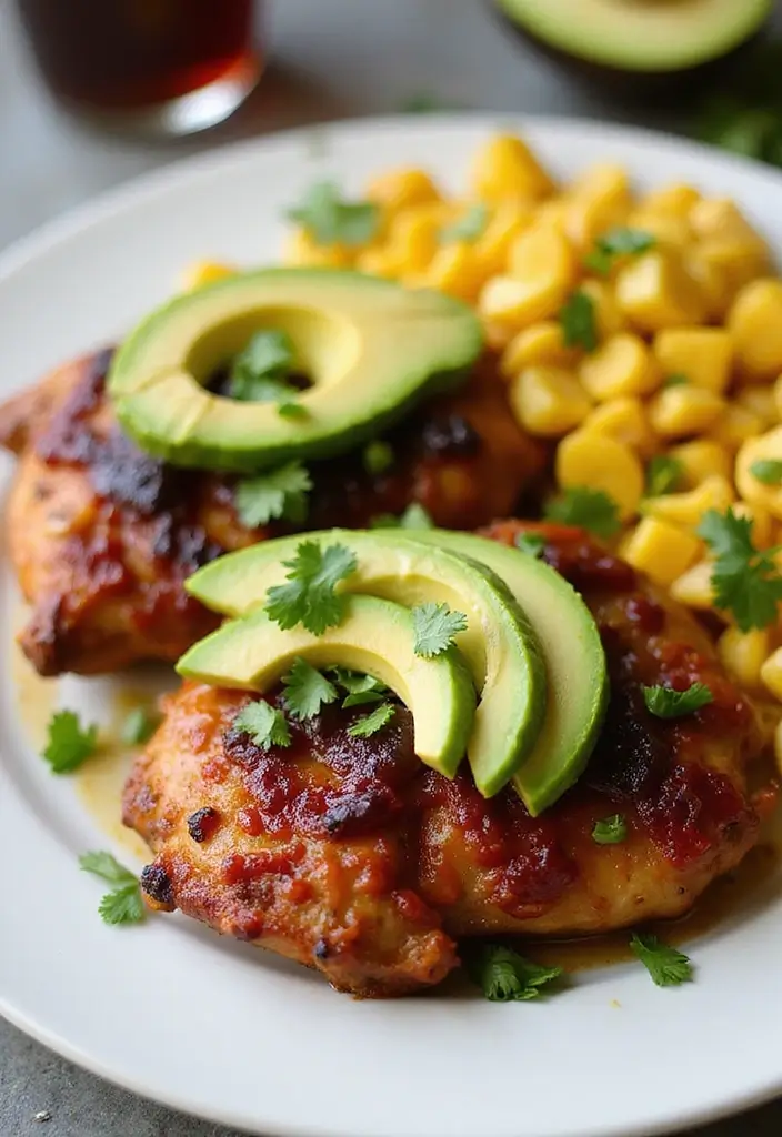 28 BBQ Chicken Thigh Recipes That Taste Like Pure Grill Magic - 26. BBQ Avocado Chicken Thighs