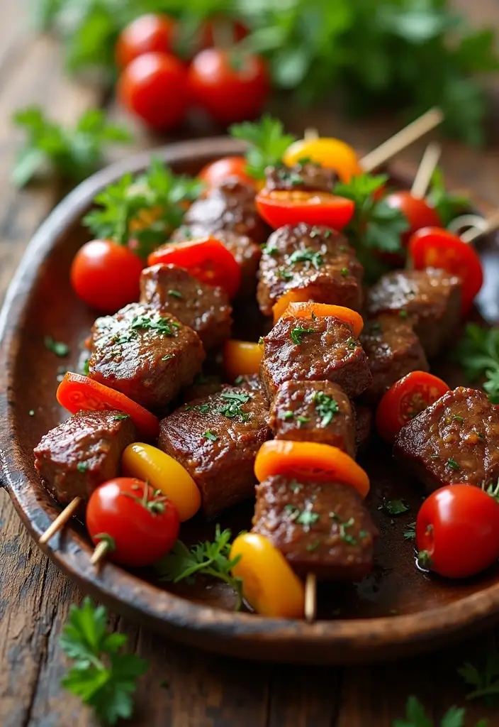 28 Cast Iron Steak Recipes That Deliver Perfect Sear Every Time - 13. Mediterranean Steak Skewers