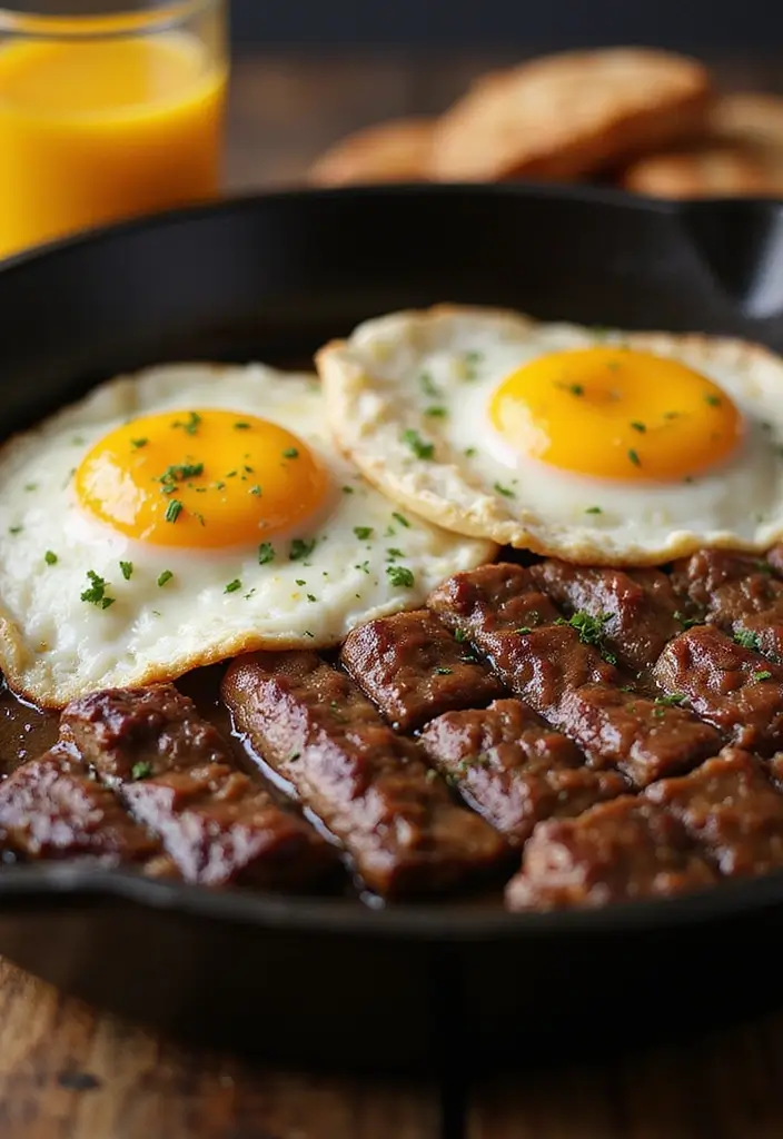 28 Cast Iron Steak Recipes That Deliver Perfect Sear Every Time - 16. Simple Cast Iron Steak and Eggs
