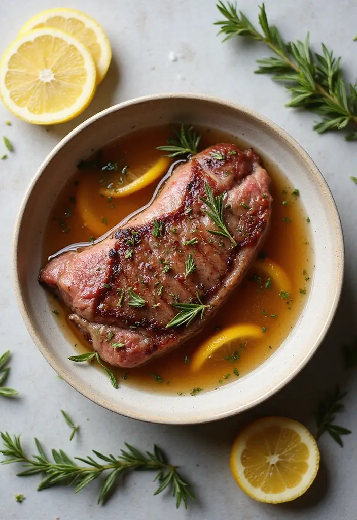 28 Cast Iron Steak Recipes That Deliver Perfect Sear Every Time - 7. Lemon Rosemary Grilled Steak