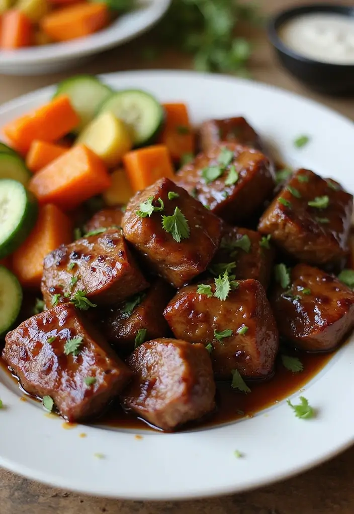 28 Cast Iron Steak Recipes That Deliver Perfect Sear Every Time - 8. Maple Balsamic Steak Bites