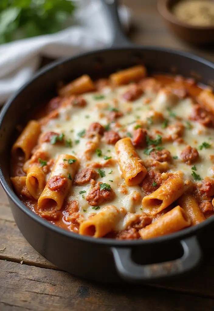28 Comforting Meat Casserole Recipes That Warm the Table - 10. Baked Ziti with Meat Sauce