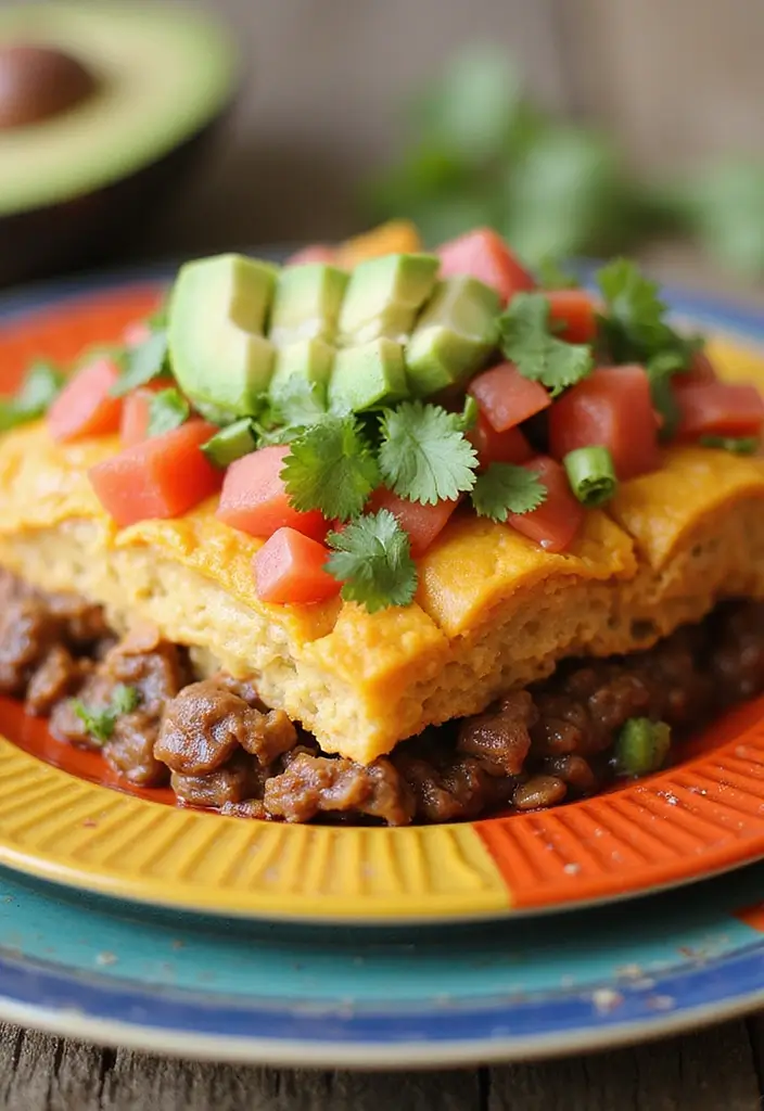28 Comforting Meat Casserole Recipes That Warm the Table - 18. Layered Beef Taco Casserole