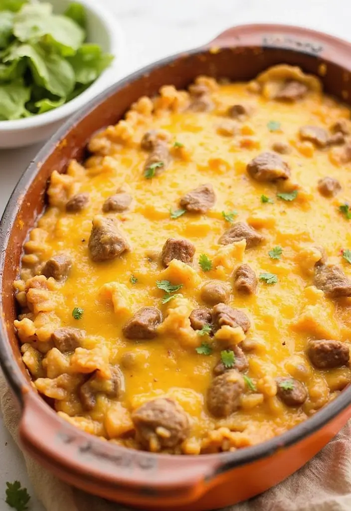 28 Comforting Meat Casserole Recipes That Warm the Table - 7. Cheesy Beef and Rice Casserole