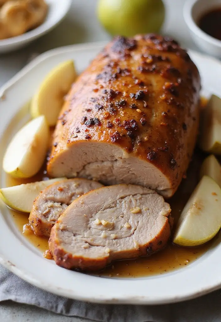 28 Juicy Pork Roast Recipes That Win Family Dinner Every Time - 14. Spiced Pear and Ginger Pork Roast