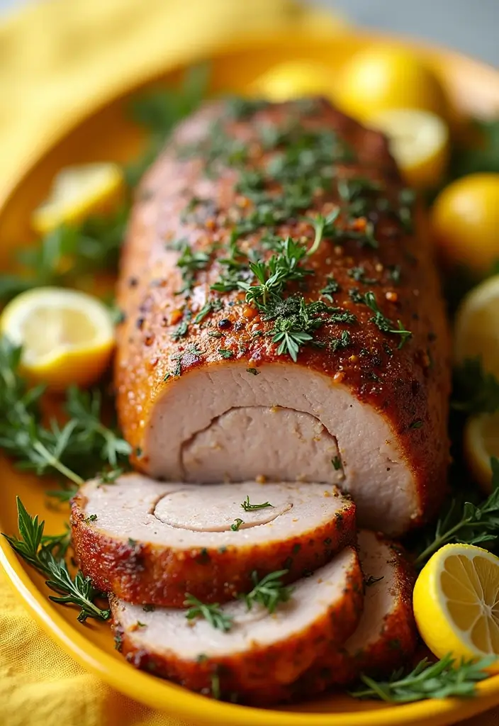 28 Juicy Pork Roast Recipes That Win Family Dinner Every Time - 15. Zesty Lemon Herb Pork Roast